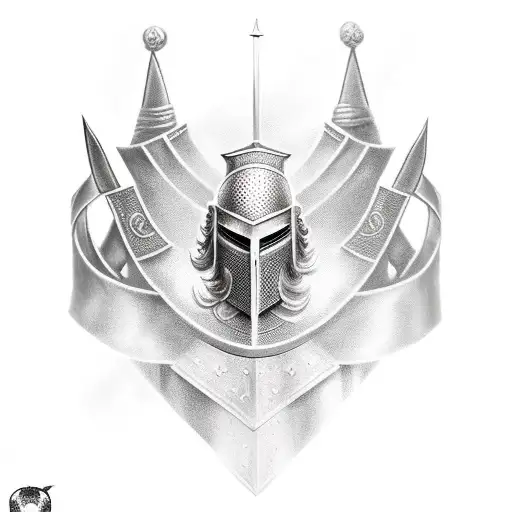 Templar knight tattoo design idea