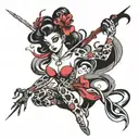 dark dancer tattoo design idea