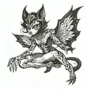 dark dancer tattoo design idea