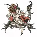 dark dancer tattoo design idea