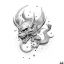 baby demon  tattoo design idea