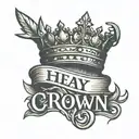 A 2-line minimal text tattoo with the text Heavy is the crown, only for the weak tattoo design idea