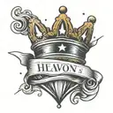 A 2-line minimal text tattoo with the text Heavy is the crown, only for the weak tattoo design idea