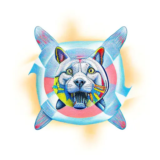 Triathlon in California tattoo design idea