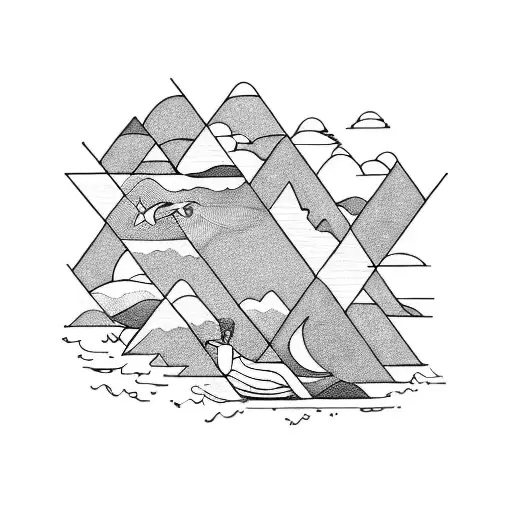 Triathlon in California tattoo design idea