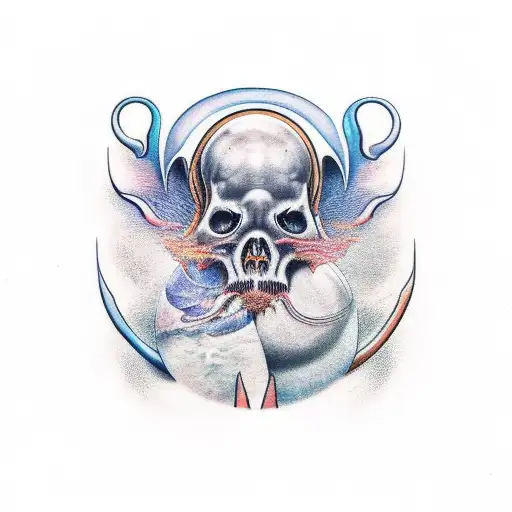 Scandinavian mythology on the ribs in good detail tattoo design idea