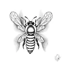 Honey Bee tattoo design idea