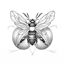 Honey Bee tattoo design idea