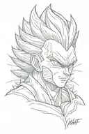 Vegeta tattoo design idea