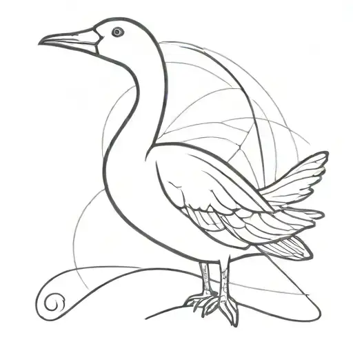 silly goose  tattoo design idea