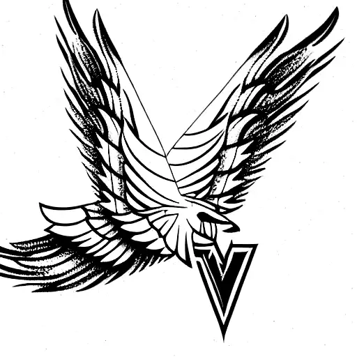 valkyrie wings tattoo design idea