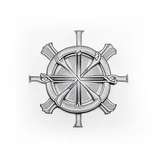 orthodox cross tattoo design idea