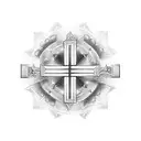 orthodox cross tattoo design idea