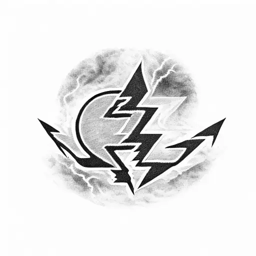 JF/RF in the ac/dc font with lightning bolt tattoo design idea