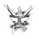 JF/RF in the ac/dc font with lightning bolt tattoo design idea