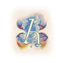 letters "P kay T" in cursive  tattoo design idea