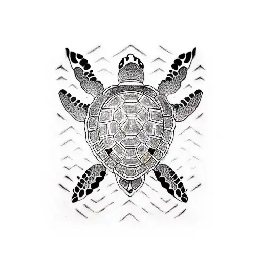 Turtle tattoo design idea