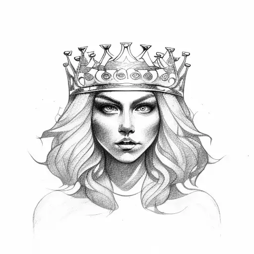 Queen's Crown tattoo design idea