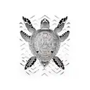 Turtle tattoo design idea