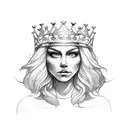 Queen's Crown tattoo design idea
