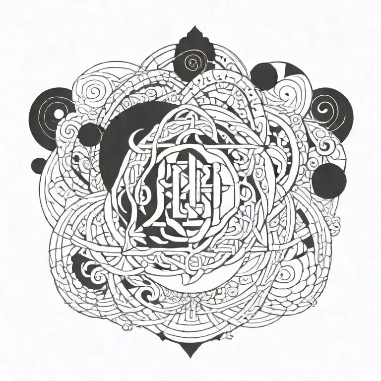 Unalome Symbol tattoo design idea