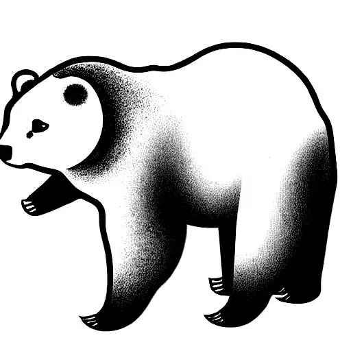 bear and go karts tattoo design idea