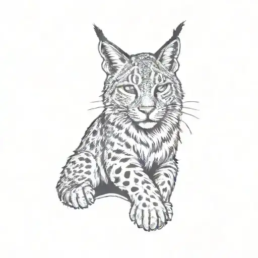 lynx tattoo design idea