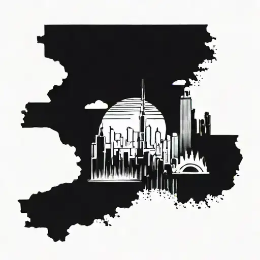 Chicago skyline tattoo design idea