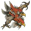 hawk and viper tattoo design idea