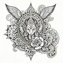 I would like a tatto that represent the countries i lived in Bangladesh , Thailand , Spain , France , India , China  tattoo design idea