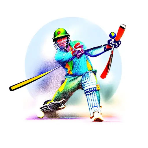 criket sport tattoo design idea