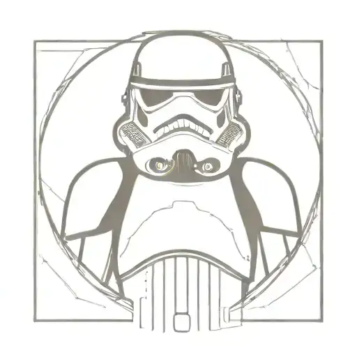stormtrooper with blurry effect tattoo design idea