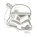 stormtrooper with blurry effect tattoo design idea