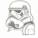 stormtrooper with blurry effect tattoo design idea
