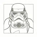 stormtrooper with blurry effect tattoo design idea