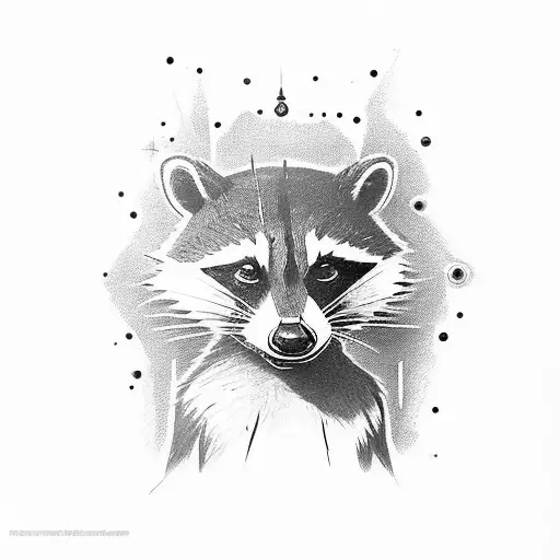 raccoon rocket "guardians of galaxy" broke the chains, whole figure tattoo design idea