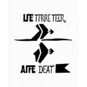 quote "life before death strength before weakness journey before destination" tattoo design idea