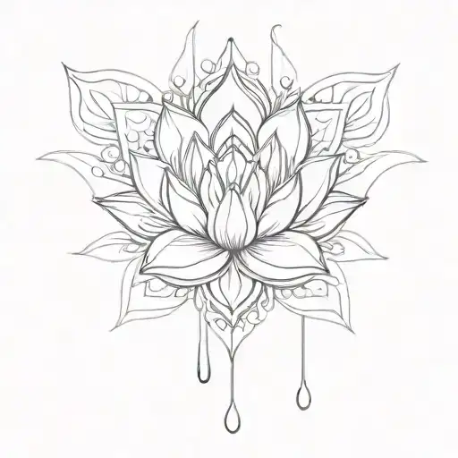 lotus flower mandala design tattoo design idea