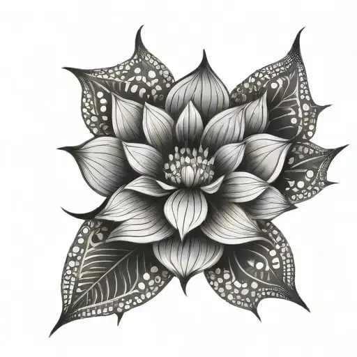 lotus flower mandala made tattoo design idea