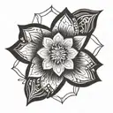 lotus flower mandala design tattoo design idea