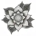 lotus flower mandala design tattoo design idea