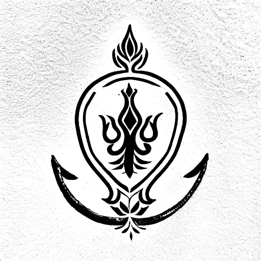 Shiva shoulder and upper arm, with a liverpool crest and sanskrit wordings and a chest magala  tattoo design idea