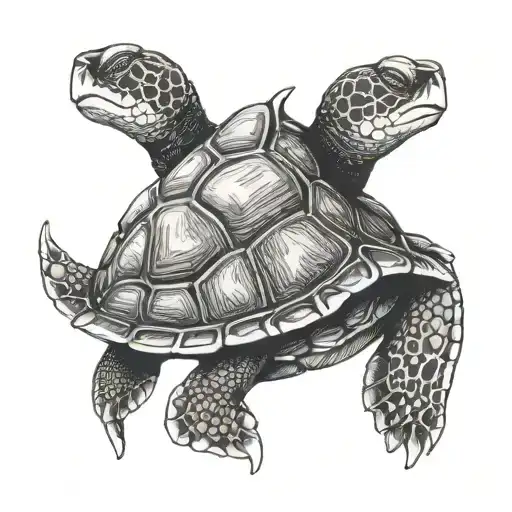 Waterworld turtle tattoo design idea