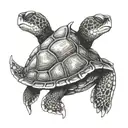 Waterworld turtle tattoo design idea