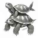 Waterworld turtle tattoo design idea