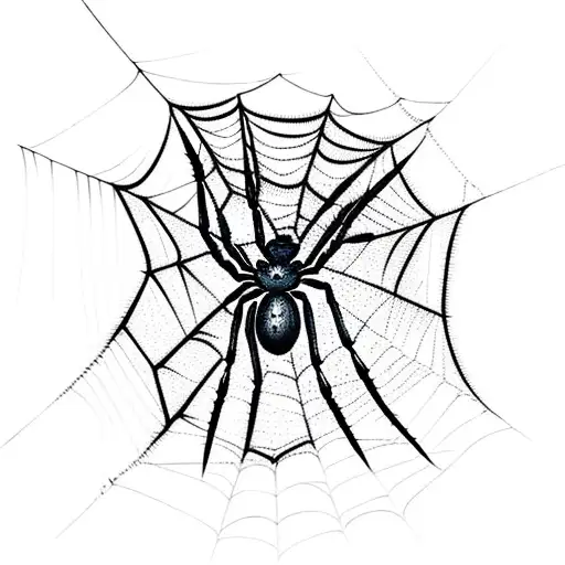 Spider Web tattoo design idea