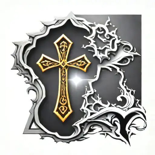 Ankh Symbol inside tattoo design idea