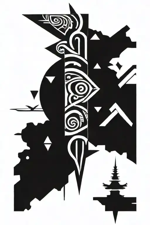 totem poll tattoo design idea