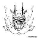 morior invictus tattoo design idea