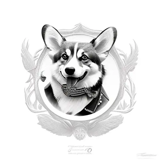 corgi tattoo design idea